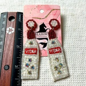 Vodka Party Seed Bead Earrings